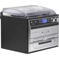 Denver MRD-165 Stereoanlage AUX, CD, DAB+, Kassette, Plattenspieler, UKW, SD, USB, Aufnahmefunktion 2 x 2 W Silber Denver MRD-165 Stereoanlage AUX, CD, DAB+, Kassette, Plattenspieler, UKW, SD, USB, Aufnahmefunktion 2 x 2 W Silber