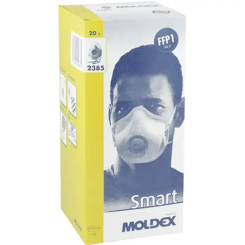 Moldex Smart 238501 Feinstaubmaske mit Ventil FFP1 D 20 St. EN 149:2001, EN 149:2009 DIN 149:2001, DIN 149:2009 Moldex Smart 238501 Feinstaubmaske mit Ventil FFP1 D 20 St. EN 149:2001, EN 149:2009 DIN 149:2001, DIN 149:2009