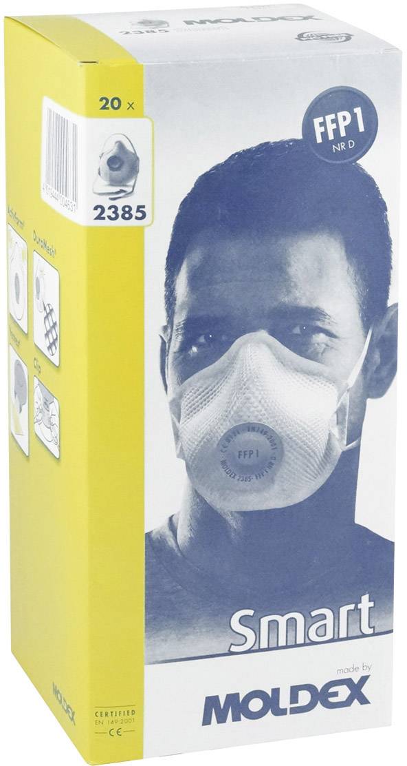 Moldex Smart 238501 Feinstaubmaske mit Ventil FFP1 D 20 St. EN 149:2001, EN 149:2009 DIN 149:2001