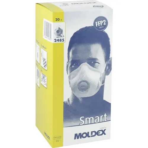 Moldex Smart 248501 Feinstaubmaske mit Ventil FFP2 D 20 St. EN 149:2001, EN 149:2009 DIN 149:2001, DIN 149:2009 Moldex Smart 248501 Feinstaubmaske mit Ventil FFP2 D 20 St. EN 149:2001, EN 149:2009 DIN 149:2001, DIN 149:2009