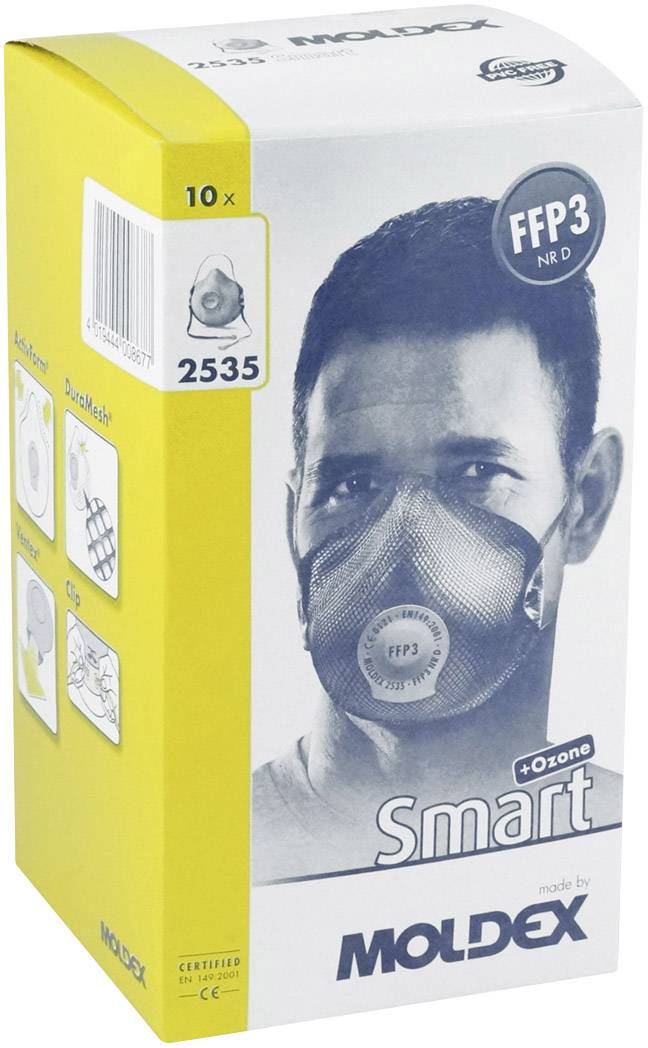 Moldex 253501 Feinstaubmaske mit Ventil FFP3 D 10St.