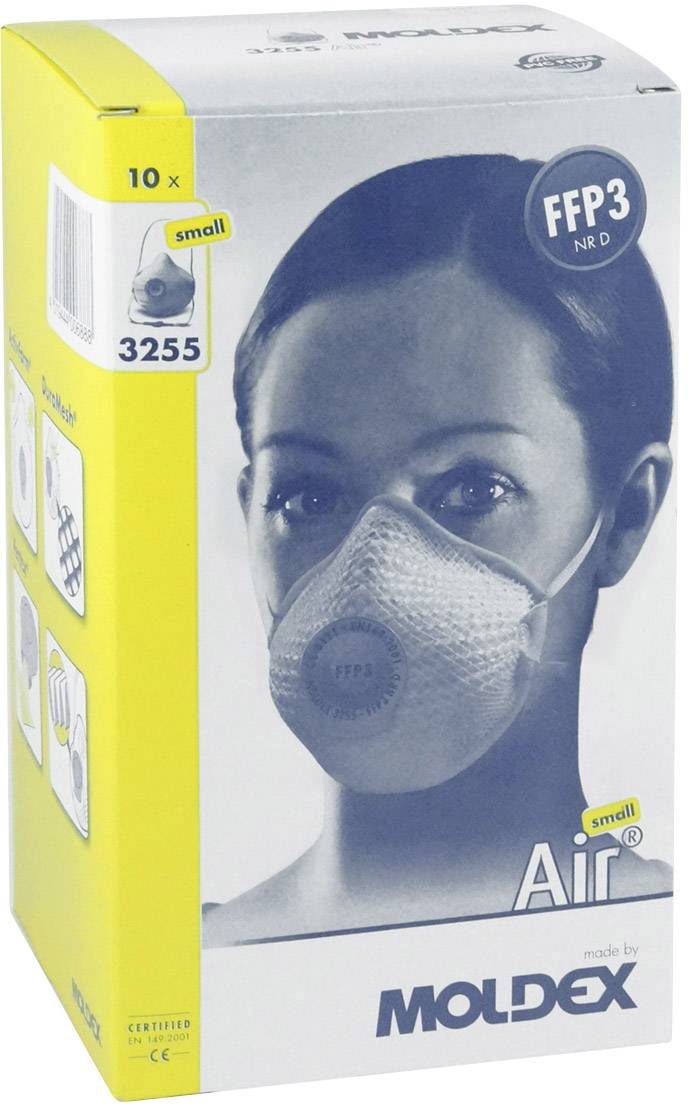 Moldex Air 325501 Feinstaubmaske mit Ventil FFP3 D 10 St. EN 149:2001, EN 149:2009 DIN 149:2001, DIN 149:2009