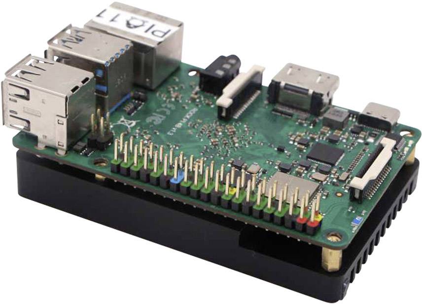 Radxa RockPi_Heatsink Kühlkörper Passend für (Entwicklungskits): Rock Pi Schwarz