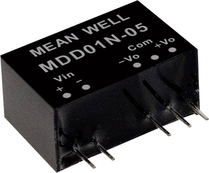 MEAN WELL MDD01N-05 DC/DC-Wandlermodul 100 mA 1 W Anzahl Ausgänge: 2 x Inhalt 1 St.