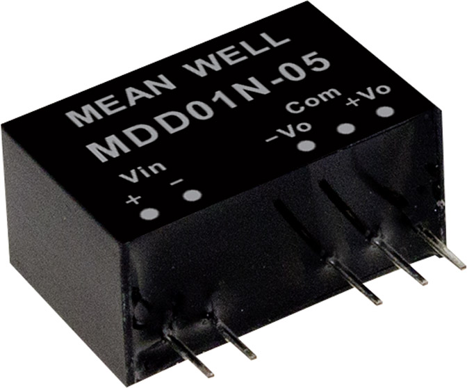 Mean Well MDD01N-05 DC/DC-Wandlermodul 100 mA 1 W Anzahl Ausgänge: 2 x Inhalt 1 St.