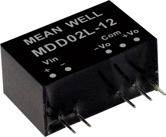 MEAN WELL MDD02L-05 DC/DC-Wandlermodul 200 mA 2 W Anzahl Ausgänge: 2 x Inhalt 1 St.