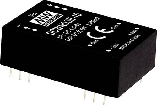 MEAN WELL DCWN03C-05 DC/DC-Wandlermodul 300 mA 3 W Anzahl Ausgänge: 2 x Inhalt 1 St.