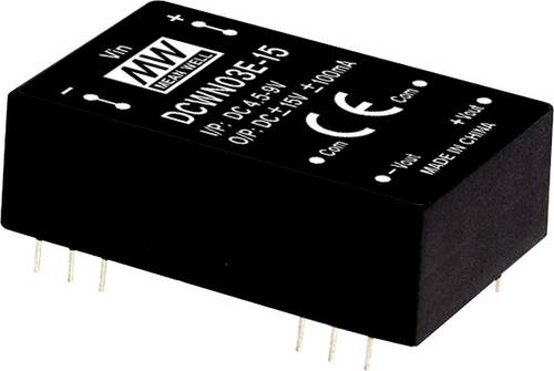 MEAN WELL DCWN03E-05 DC/DC-Wandlermodul 300 mA 3 W Anzahl Ausgänge: 2 x Inhalt 1 St.