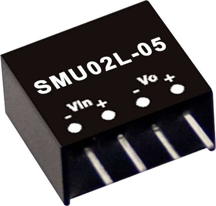 MW Mean Well SMU02L-05 DC/DC-Wandlermodul 400 mA 2 W Anzahl Ausgänge: 1 x Inhalt 1 St.