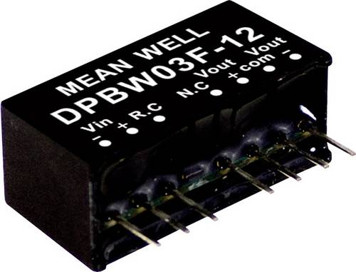 MEAN WELL DPBW03G-15 DC/DC-Wandlermodul 100 mA 3 W Anzahl Ausgänge: 2 x Inhalt 1 St.