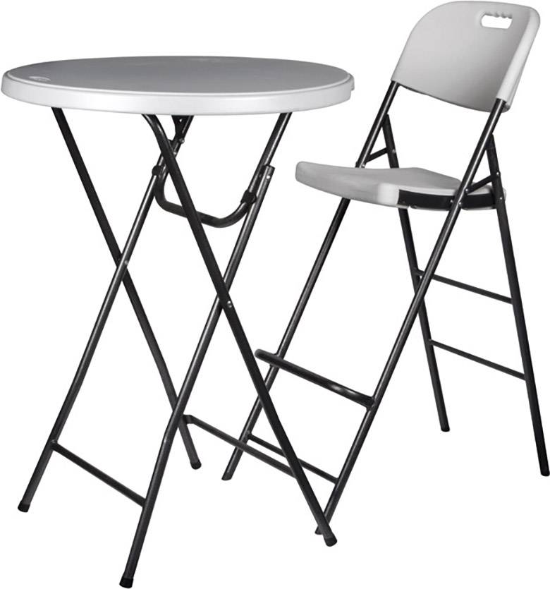 Perel bar stool Polyethylen, Stahl Weiß