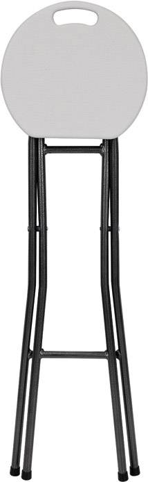 Perel bar stool Polyethylen, Stahl Weiß