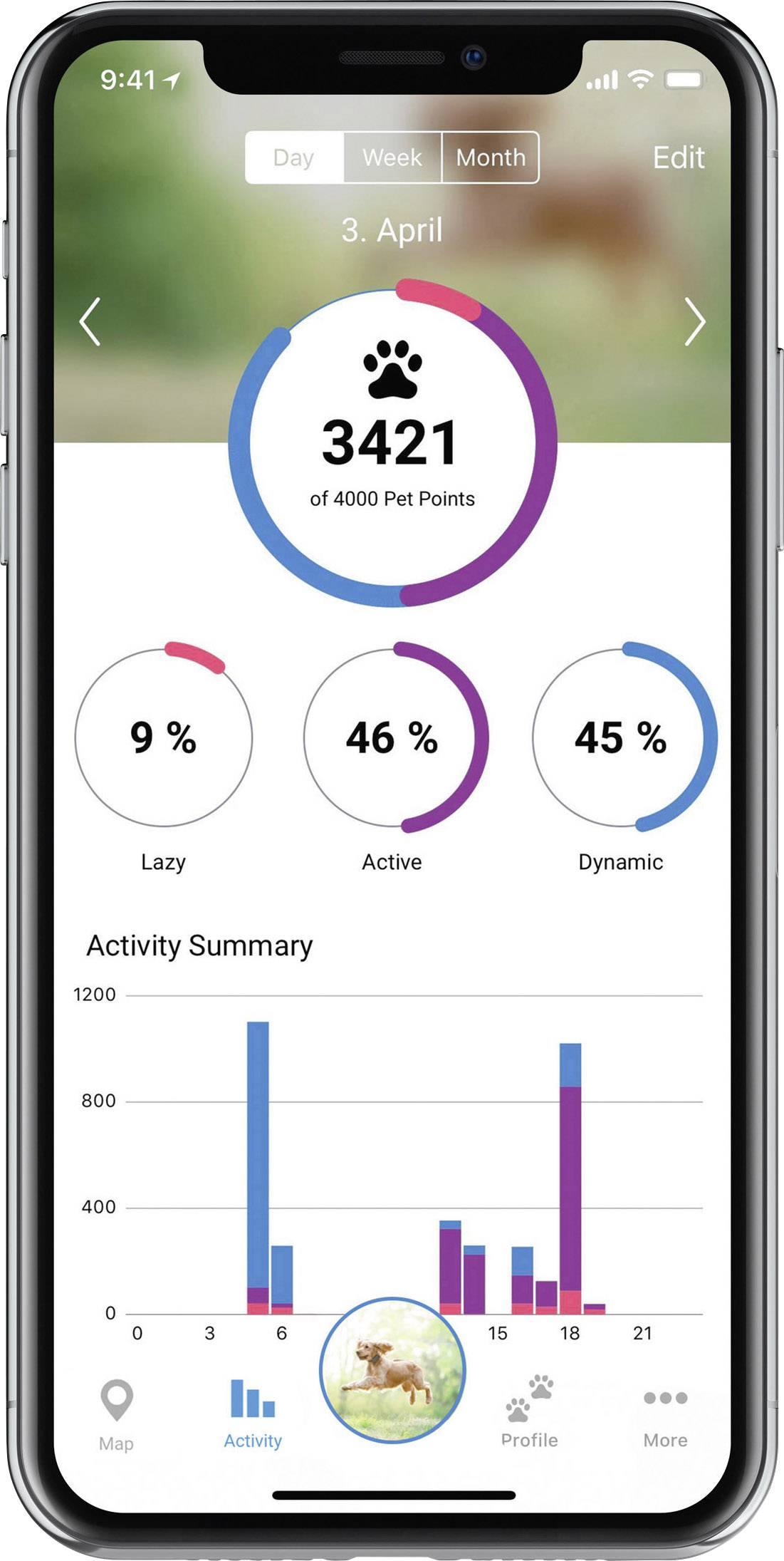 Tractive GPS DOG Hunde GPS Tracker Haustiertracker Schwarz, Blau