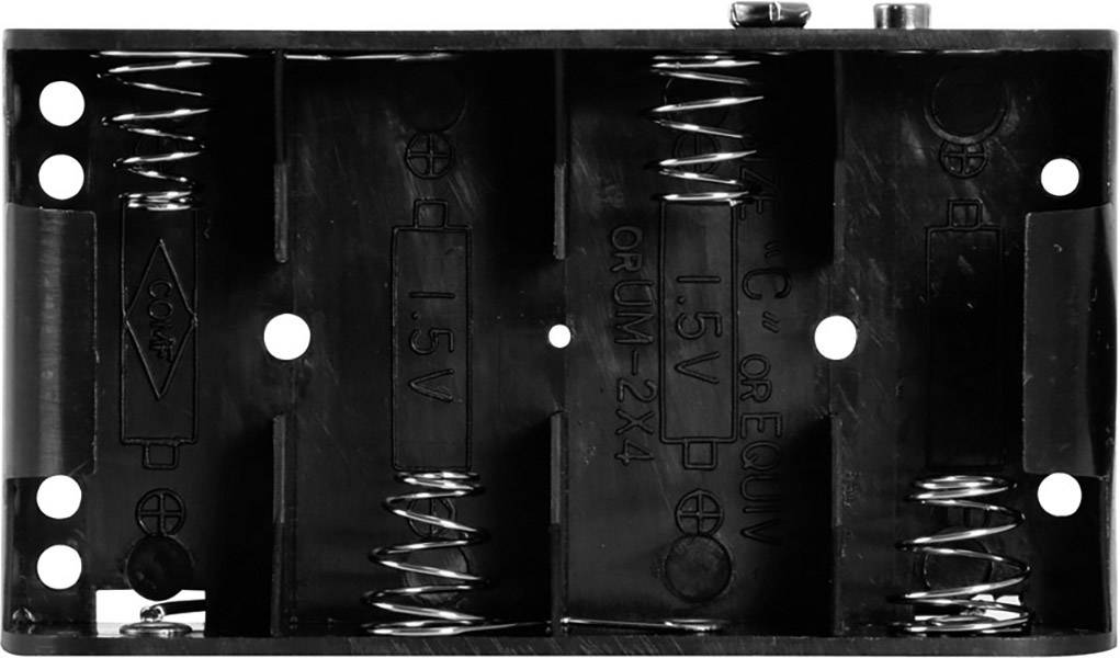 Velleman BH243B Batteriehalter 4x Baby (C) Druckknopfanschluss (L x B x H) 106 x 59 x 22 mm