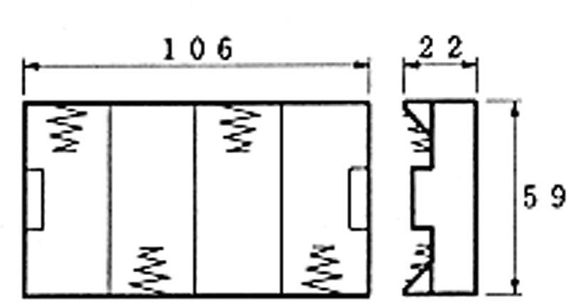 Velleman BH243B Batteriehalter 4x Baby (C) Druckknopfanschluss (L x B x H) 106 x 59 x 22 mm