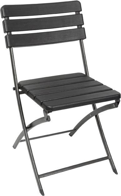 Perel folding chair wood Camping Stuhl Schwarz FP165W Belastbarkeit (Gewicht) (max.) 300kg