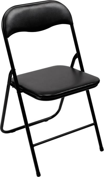 Perel folding chair padded Camping Stuhl Schwarz FP168B