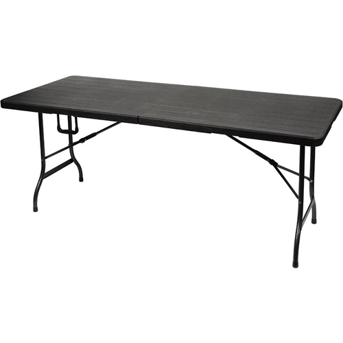 Perel folding table wood Camping Tisch Schwarz FP180W Belastbarkeit (Gewicht) (max.) 100 kg