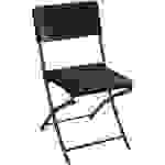Perel folding chair rattan Camping Stuhl Schwarz FP165R Belastbarkeit (Gewicht) (max.) 300kg