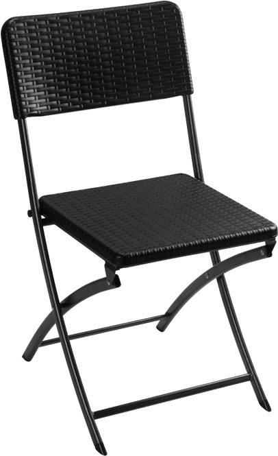 Perel folding chair rattan Camping Stuhl Schwarz FP165R Belastbarkeit (Gewicht) (max.) 300kg