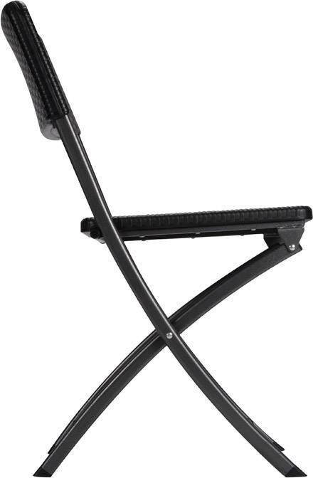 Perel folding chair rattan Camping Stuhl Schwarz FP165R Belastbarkeit (Gewicht) (max.) 300kg