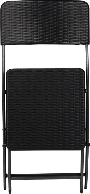 Perel folding chair rattan Camping Stuhl Schwarz FP165R Belastbarkeit (Gewicht) (max.) 300 kg