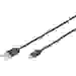 Digitus Câble USB USB 2.0 USB-A mâle, USB-C® mâle 1.00 m noir flexible, feuille de blindage, blindage par tresse, blindé