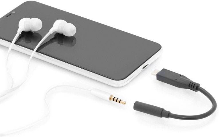 Digitus Audio Adapterkabel [1x USB-C® Stecker - 1x Klinkenbuchse 3.5 mm] AK-300321-002-S 20.00cm Flexibel