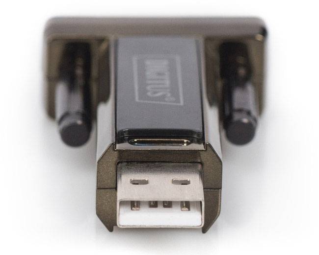 Digitus USB 2.0, Seriell Adapter [1x USB 2.0 Stecker A - 1x D-SUB-Stecker 9pol.] DA-70167 0.80m vergoldete Steckkontakte