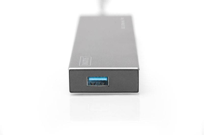 Digitus DA-70241-1 7 Port USB 3.2 Gen 1-Hub (USB 3.0) mit Aluminiumgehäuse Schwarz