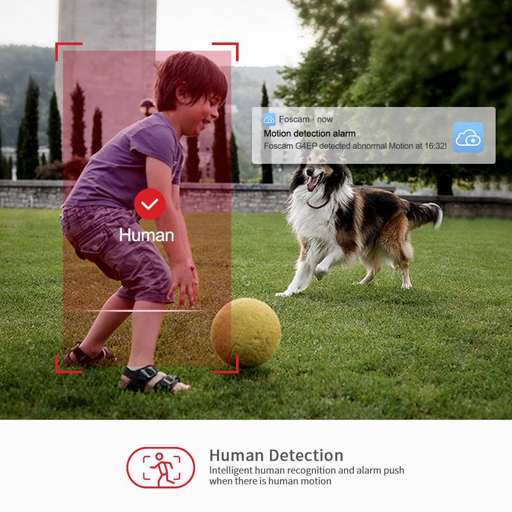 Foscam G4EP, IP-Sicherheitskamera, Outdoor, Kabelgebunden, Decke/Wand, Schwarz, Geschoss