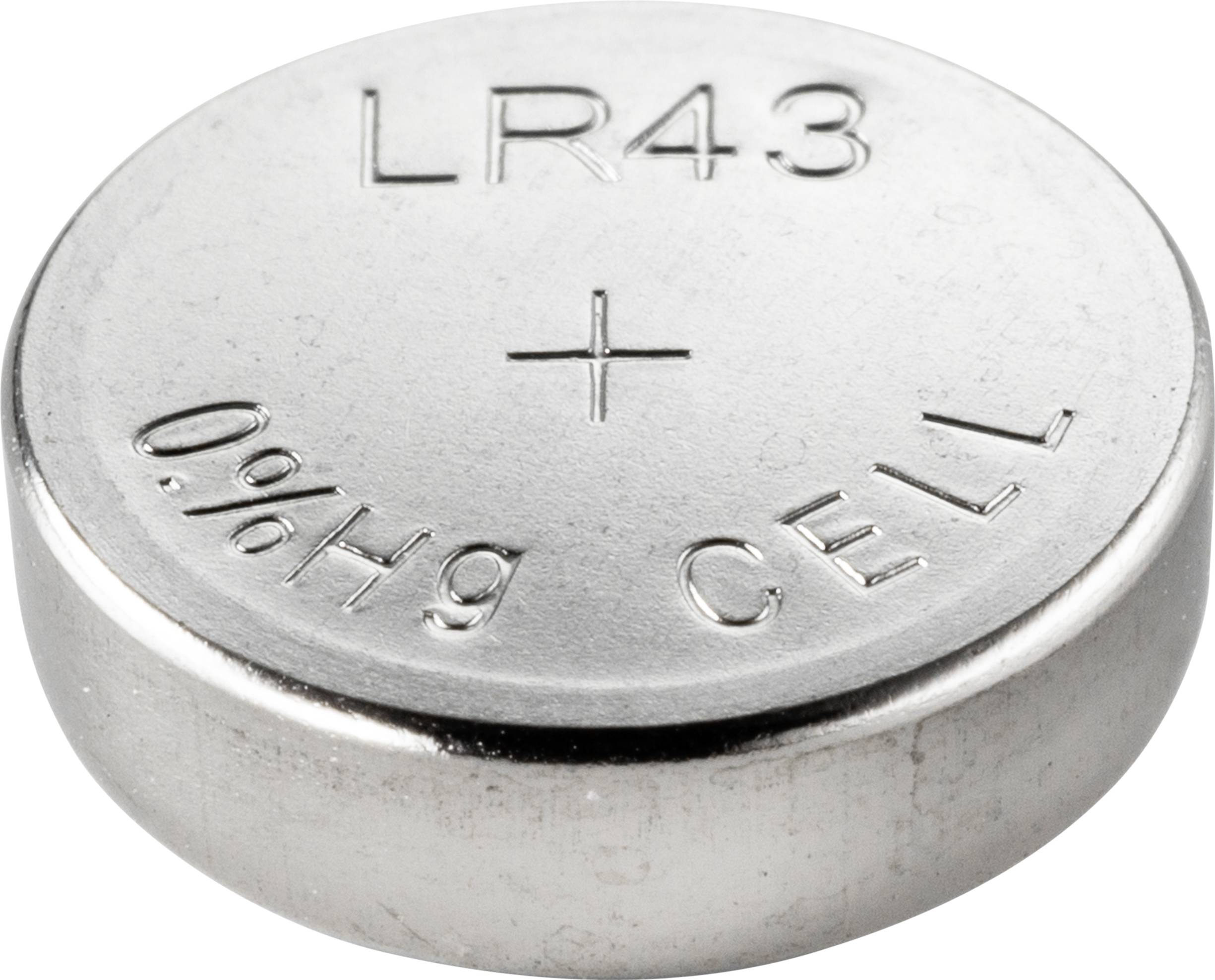 Basetech Knopfzelle LR 43 1.5V 10 St. 100 mAh Alkali-Mangan AG12