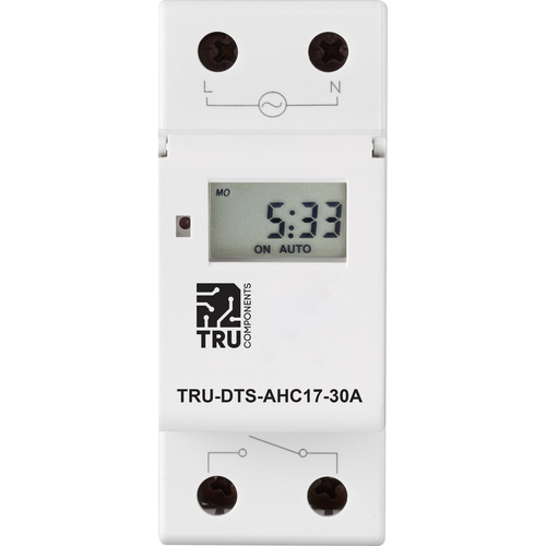 TRU COMPONENTS TRU-DTS-AHC17-30A Betriebsspannung: 230 V/AC 1 Wechsler 30A 250 V/AC Wochenprogramm