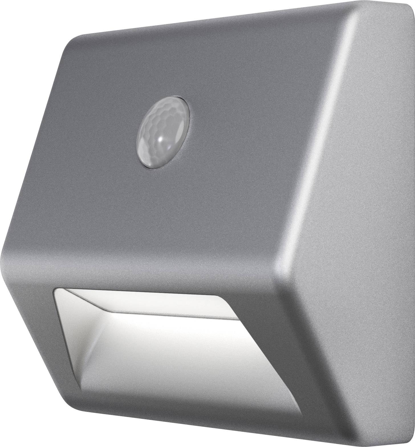 LEDVANCE NIGHTLUX® Stair L 4058075260757 LED-Nachtlicht mit Bewegungsmelder Rechteckig LED Neutralweiß Silber