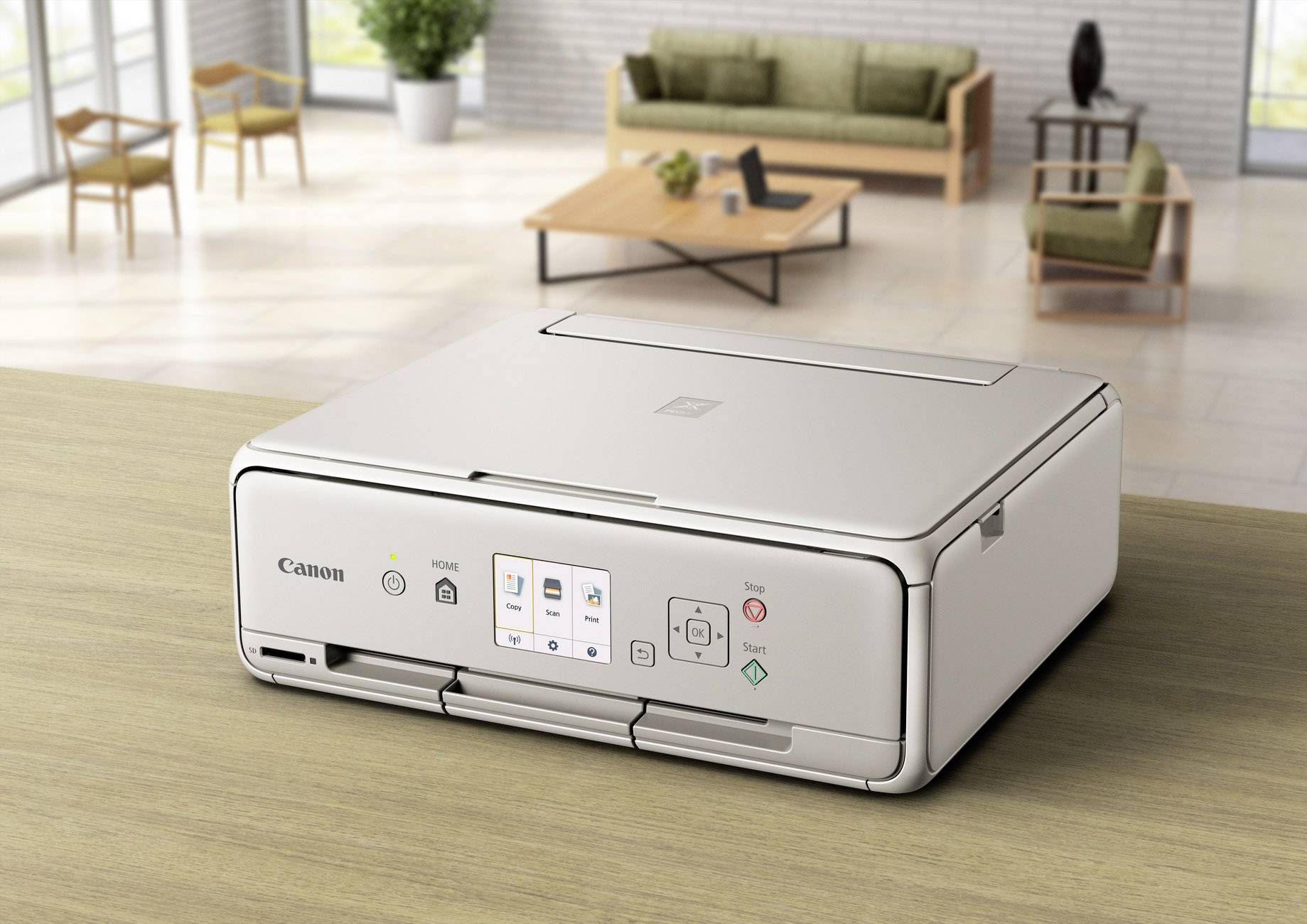 Canon PIXMA TS5053 Multifunktionsdrucker Tintenstrahl Farbe A4 Drucker, Scanner, Kopierer WLAN