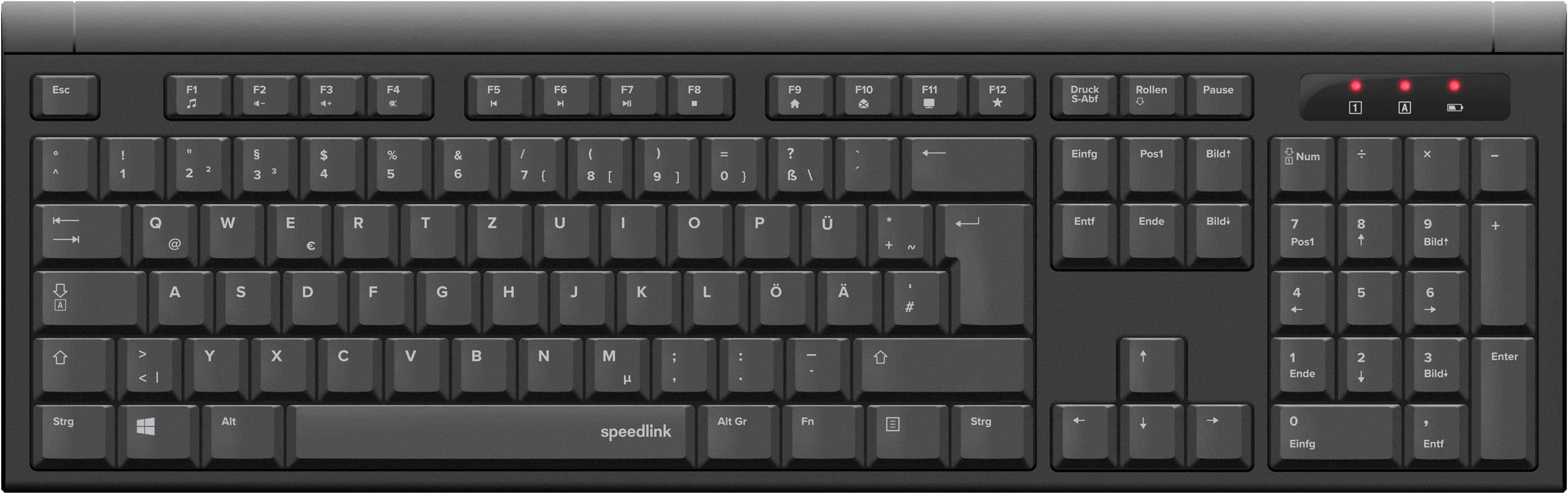 SpeedLink Niala Funk Tastatur, Maus-Set Deutsch, QWERTZ, Windows® Schwarz
