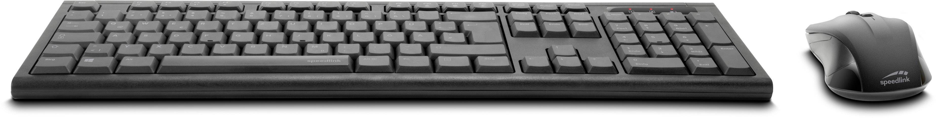 SpeedLink Niala Funk Tastatur, Maus-Set Deutsch, QWERTZ, Windows® Schwarz