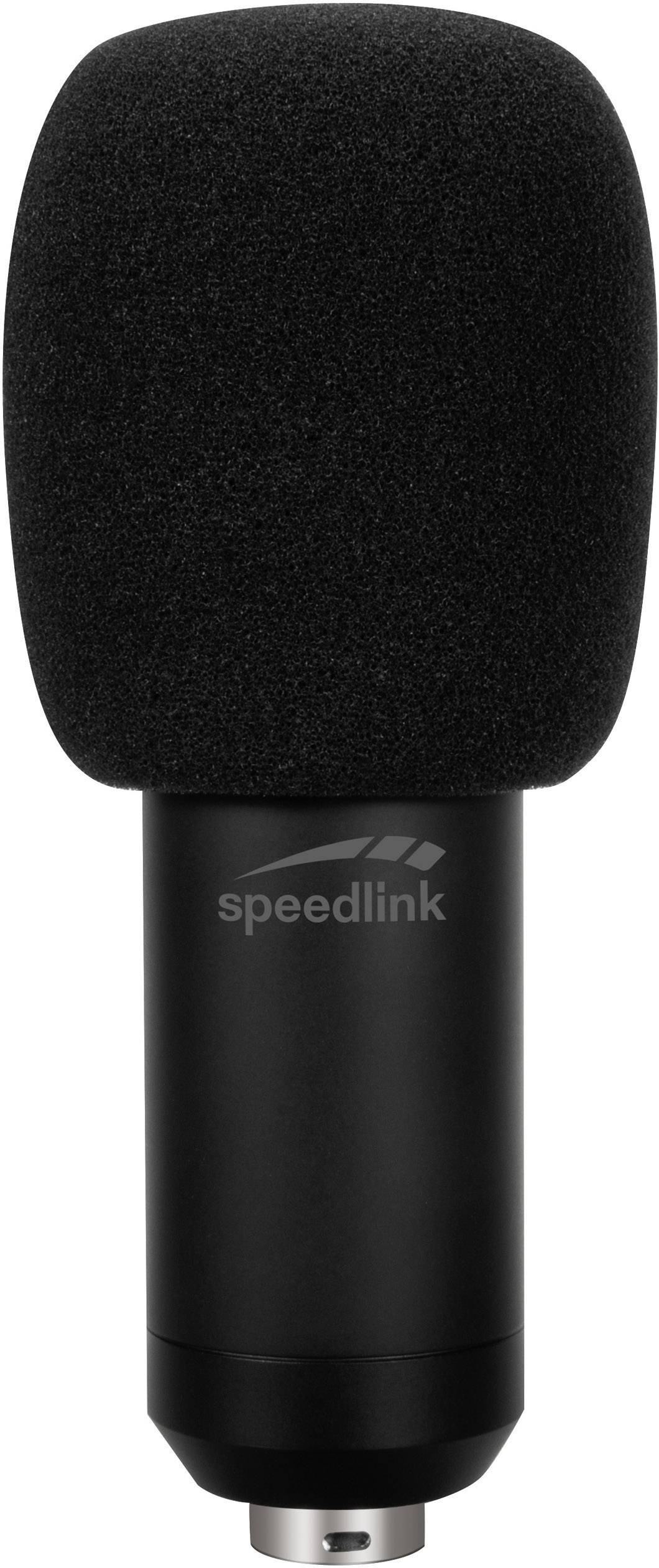 Stand USB-Studiomikrofon SpeedLink Volity Ready Übertragungsart (Details):Kabelgebunden inkl. Stativ, inkl. Windschutz