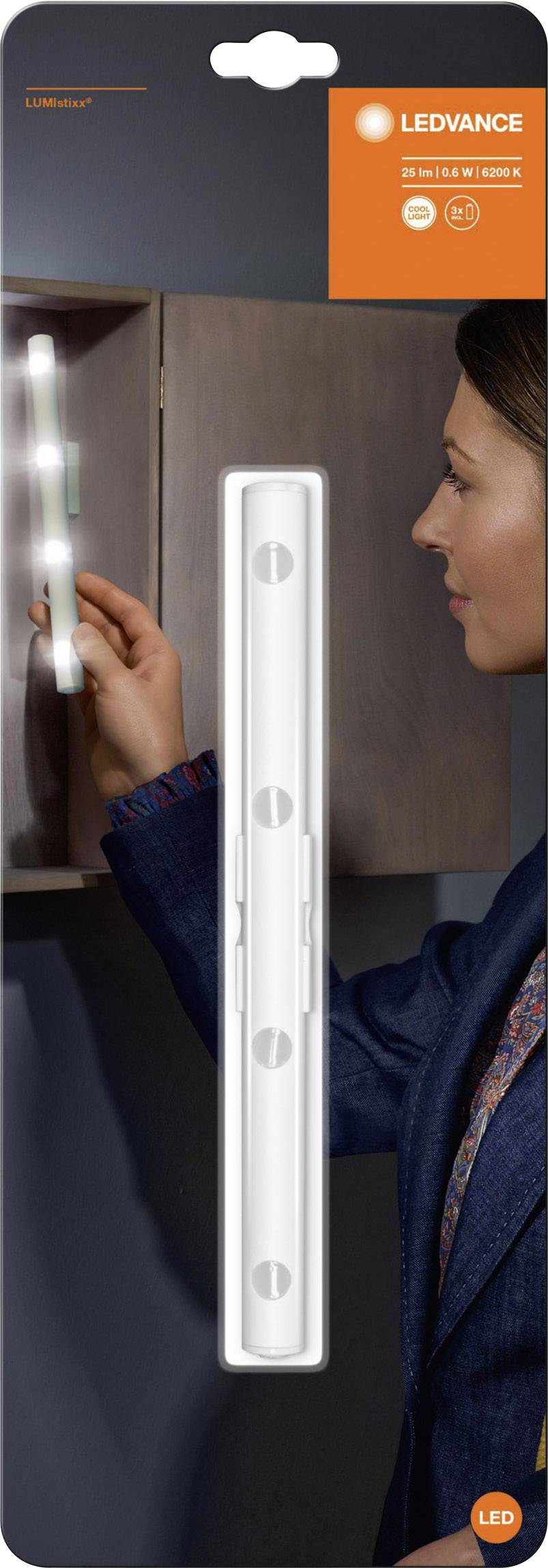 LEDVANCE 4058075227897 LUMIstixx® (EU) L Mobile Kleinleuchte LED Weiß