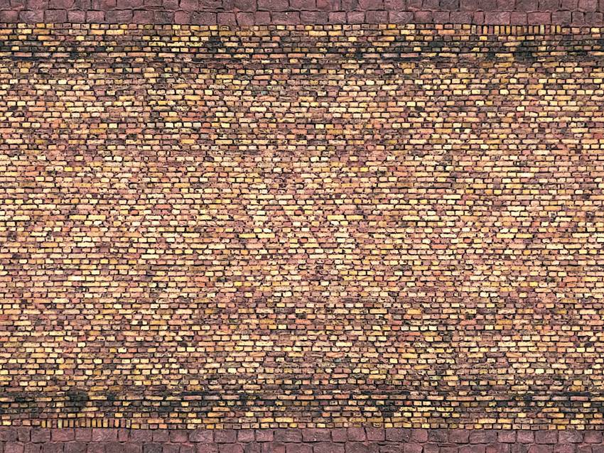 NOCH 0056605 Universell 3D-Kartonplatte Ziegel gelb/bunt