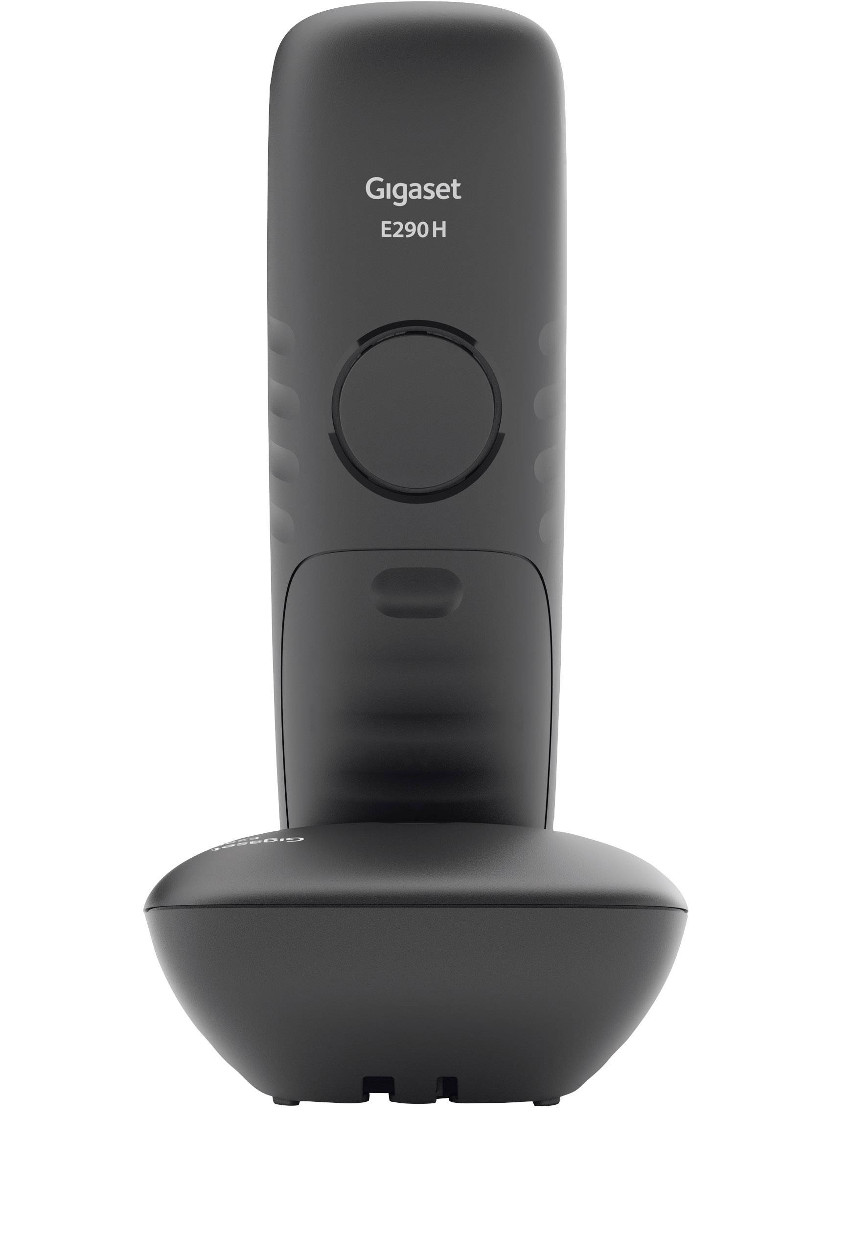 Gigaset E290 DECT/GAP Schnurloses Telefon analog für Hörgeräte kompatibel, Freisprechen, Babyphone Schwarz