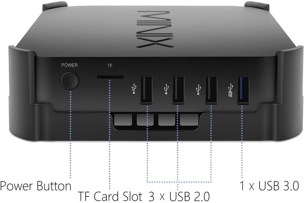Minix NEO Z83-4 Plus Mini PC Intel Atom x5-Z8350 (4 x 1.44 GHz / max. 1.92 GHz) 4 GB RAM  64 GB eMMC  Win 10 Pro