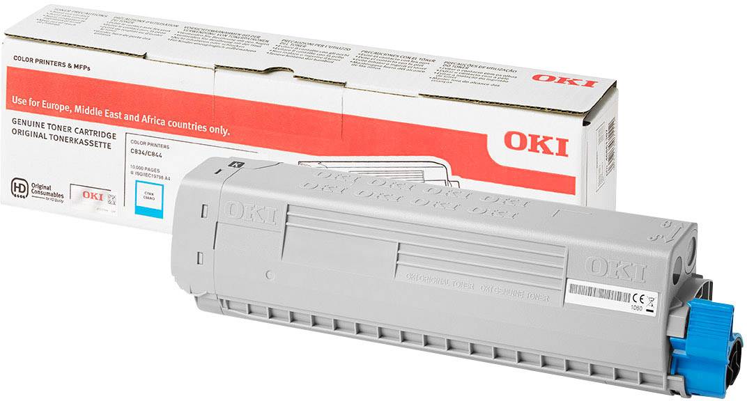 OKI Toner C834 C844 Original Cyan 10000 Seiten 46861307