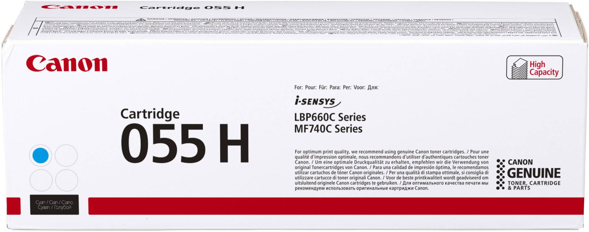 Canon Druckerpatrone 055 H. Geeignet für LBP660C Serie, MF740C Serie. Hohe Kapazität. Enthält originale Canon Produkte.