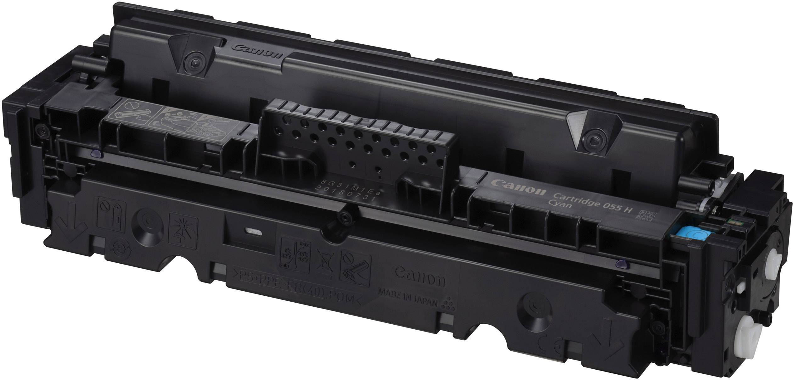 Schwarze Canon-Tonerkartusche für Drucker, Modell 045H. Wichtig für den Druckvorgang, zeigt Markierungen und Anschlüsse.