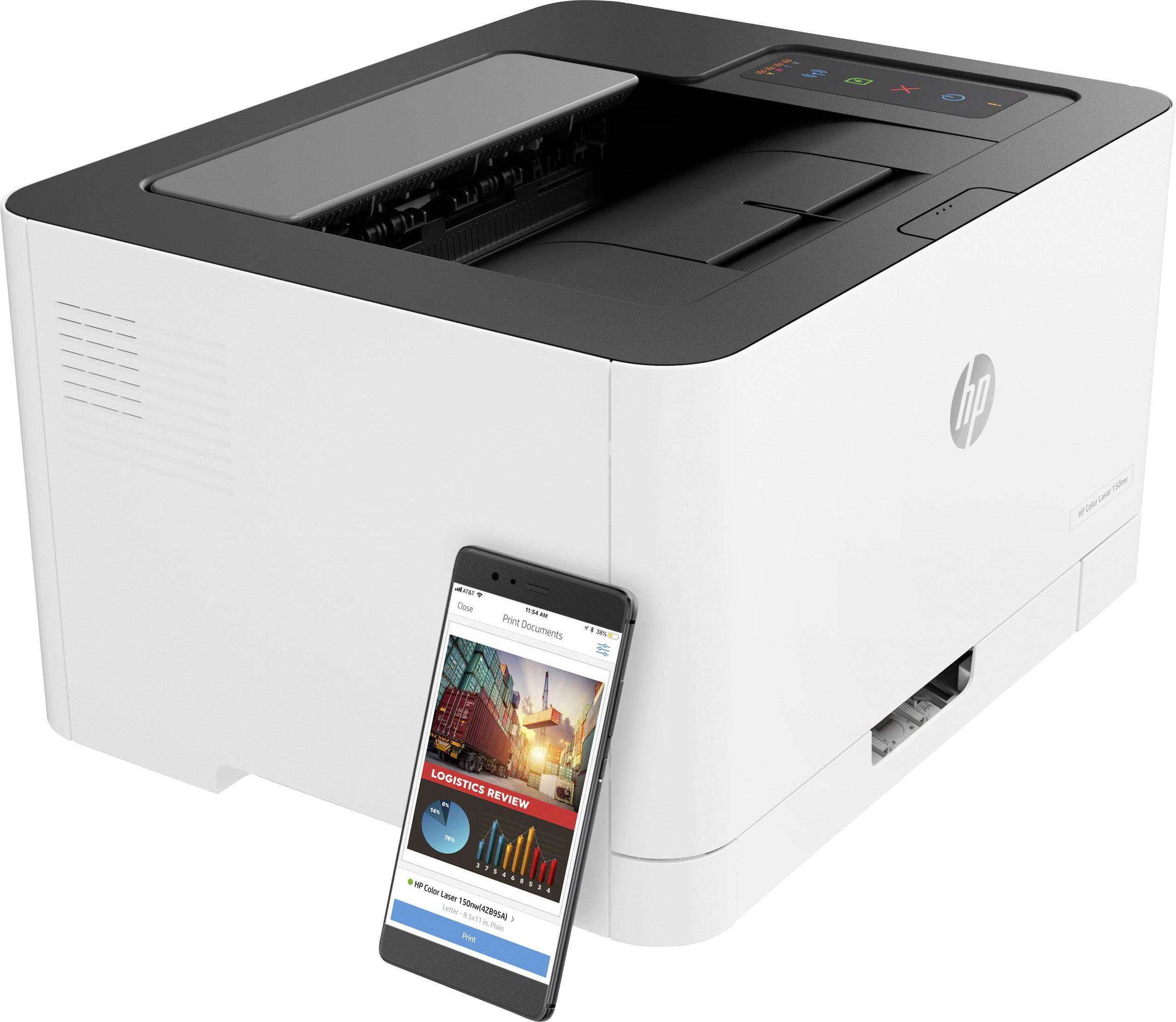 HP Color Laser 150nw Drucker Laser Farbe A4 18 S./min 4 S./min 600 x 600 dpi WLAN