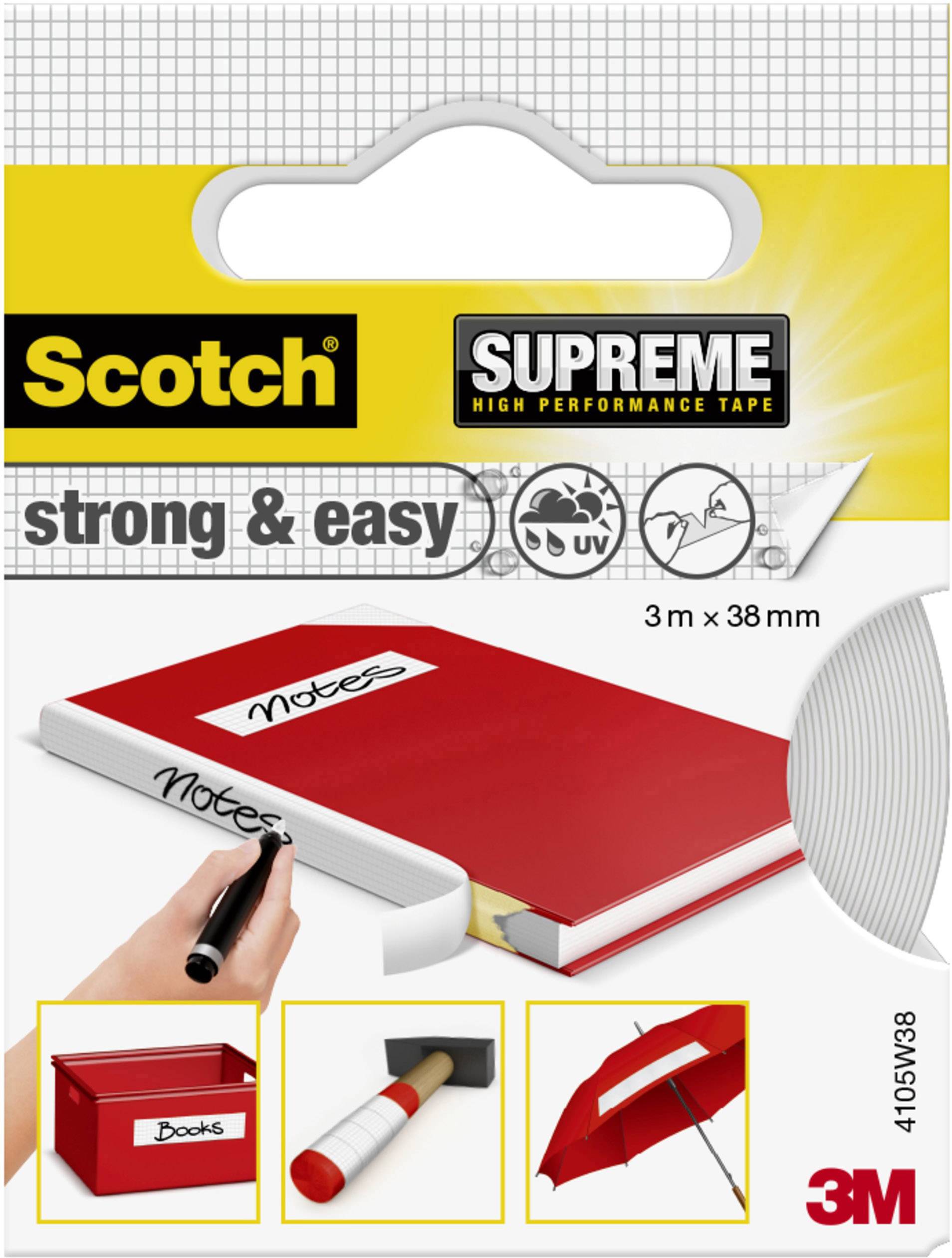 3M Strong & Easy 4105W38 Gewebeklebeband Scotch® Weiß (L x B) 3 m x 38 mm 1 St.