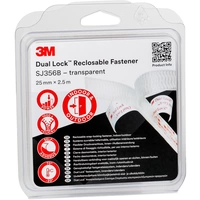 3M Dual Lock Klettband zum Aufkleben (L x B) 2.5 m x 25 mm Transparent 1 St. 3M Dual Lock Klettband zum Aufkleben (L x B) 2.5 m x 25 mm Transparent 1 St.