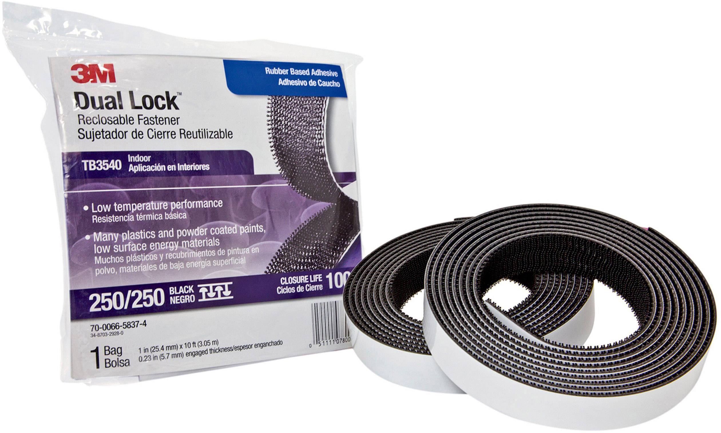 3M Dual Lock Klettband zum Aufkleben (L x B x H) 45.7m x 12mm x 5.7mm Schwarz 1St.