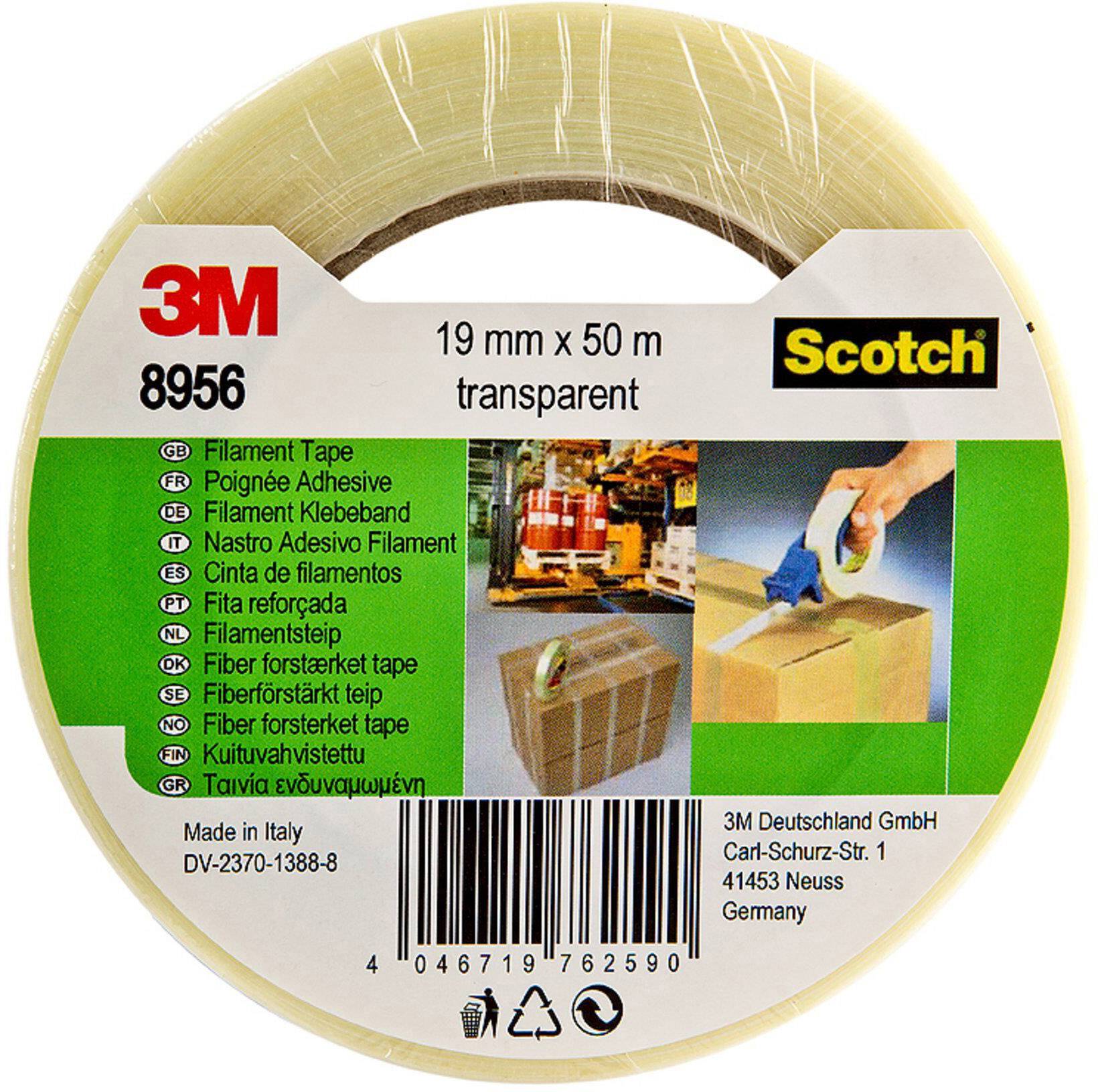 Scotch 8956 587750 Filament-Klebeband Scotch® Transparent (L x B) 50m x 50mm 1St.